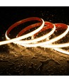 5m Ruban LED COB slim 230V étanche - adhésif au dos, 9W/m, IP67, 296 LED/m, jusqu'à 50m