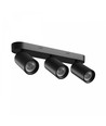 Plafonnier avec 3 spots, GU10 - Noir, IP20 intérieur, sans source lumineuse