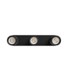 Plafonnier avec 3 spots, GU10 - Noir, IP20 intérieur, sans source lumineuse