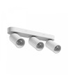 Plafonnier avec 3 spots, GU10 - Blanc, IP20 intérieur, sans source lumineuse