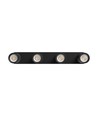 Plafonnier 4 spots, GU10 - Noir, IP20, sans ampoule
