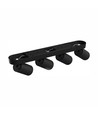 Plafonnier 4 spots, GU10 - Noir, IP20, sans ampoule