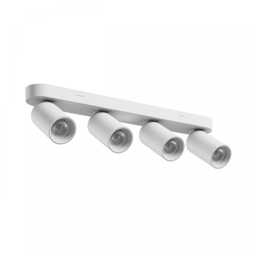 Plafonnier avec 4 spots, GU10 - Blanc, IP20 intérieur, sans source lumineuse