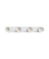 Plafonnier avec 4 spots, GU10 - Blanc, IP20 intérieur, sans source lumineuse
