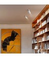 Spot mural/plafonnier GU10 - Blanc, montage en saillie, IP20, sans source lumineuse