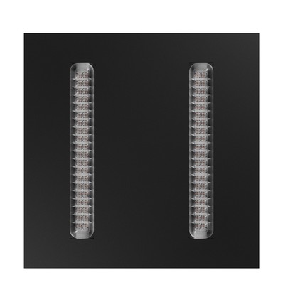 Panneau LED 60x60 ALGINE DOPPIO, 40W - 150lm/W, Cadre noir, 5 ans de garantie, encastrable/en saillie