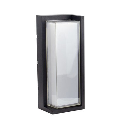 Applique murale 20W Verto Block CCT - 120lm/W, IP65, noir, couleur de lumière réglable, éclairage de façade