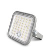 Projecteur LED solaire 20W avec détecteur - 1400lm, IP65, 5000K, gris, extérieur