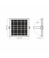 Projecteur LED solaire 20W avec détecteur - 1400lm, IP65, 5000K, gris, extérieur