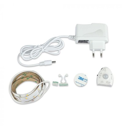 Kit éclairage de lit 1,2m 3W LED lit simple - 12V DC, 4000K, avec détecteur de mouvement