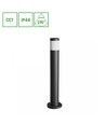 72cm Stella borne de jardin GU10, 6W CCT - IP44, noir, rond, source lumineuse remplaçable, 3 couleurs de lumière