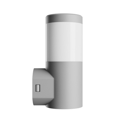 6W Stella Column applique murale CCT - IP44, IK08, gris, incl. ampoule GU10, 3 couleurs de lumière