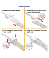 Connecteur étanche avec câble pour bande LED - 8mm, couleur unie, IP68, 5V-24V