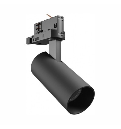 Spot sur rail triphasé 8W 3-en-1 - 25°, CCT, Noir