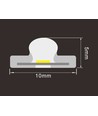 5m 9W/m Bleu clair Ruban LED COB sans points - 24V DC, IP67, 240 LED/m, 5 ans de garantie