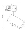 Spot sur rail triphasé 8W 3-en-1 - 25°, CCT, blanc
