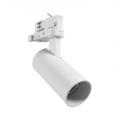 Spot sur rail triphasé 8W 3-en-1 - 25°, CCT, blanc