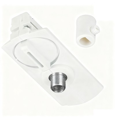 Douille de lampe pour rail monophasé - Blanc, 1F3W