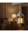 Lanterne LED - Blanc, carré, batterie, IP54 intérieur/extérieur