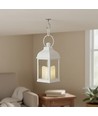 Lanterne LED - Blanc, carré, batterie, IP54 intérieur/extérieur