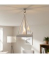 LED lanterne triangulaire - Blanc, batterie, IP54 intérieur/extérieur