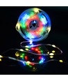 Guirlande lumineuse LED RGBIC 5m - 5V USB, 50 LED, câble transparent, télécommande + bluetooth