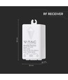 Récepteur RF/WiFi pour interrupteurs sans fil - 1000W, portée jusqu'à 500m, blanc, plastique PC