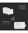 Récepteur RF/WiFi pour interrupteurs sans fil - 1000W, portée jusqu'à 500m, blanc, plastique PC