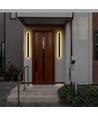 Applique murale LED 17W, RA90, noir - 2330lm, IP65, 4000K, 62,5cm, éclairage à 360 degrés