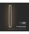 Applique murale LED 17W, RA90, noir - 2330lm, IP65, 4000K, 62,5cm, éclairage à 360 degrés