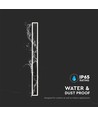 Applique murale LED 17W, RA90, noir - 2330lm, IP65, 4000K, 62,5cm, éclairage à 360 degrés