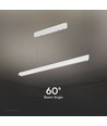 Lampe LED Vt-7-35 36W - suspendue linéaire, Samsung, plaque diffuseur type 3en1 blanche