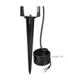 12–24V lampe de jardin LED - 11W, noir, piquet, 800 lm, IP65