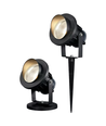 12–24V lampe de jardin LED - 11W, noir, piquet, 800 lm, IP65
