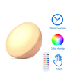 Lampe de table/nuit hémisphérique RGBW rechargeable - Blanc, tactile dimmable, IP20 intérieur