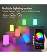 Lampe de table/veilleuse LED RGB+CCT rechargeable - Bluetooth, Blanc, tactile dimmable, IP20 intérieur