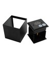 Applique 6W CUBIC PRO - IP65, noir, repiquable, ajustable, carrée, haut/bas, extérieur, source incluse