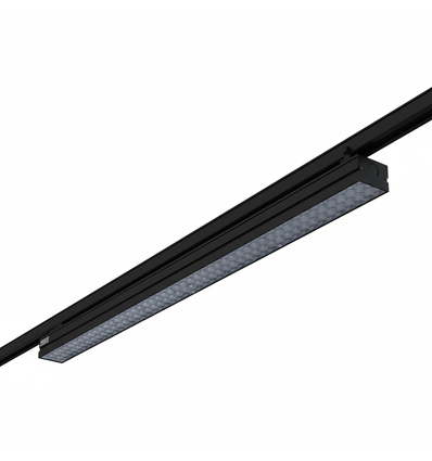 Rail d'éclairage LED triphasé 38W - 170 lm/W, 115 cm, noir, pour bureau et magasin