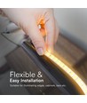 50m 10,5W/m Ruban LED, 3000K - IP65, 1000lm/m, 121 LED par mètre, plug-and-play