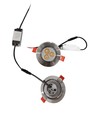 Spot encastrable 3W Ø8,4cm dimmable - 12V/24V, perçage : Ø7-8 cm, dimensions : Ø8,4 cm, 4 cm de haut