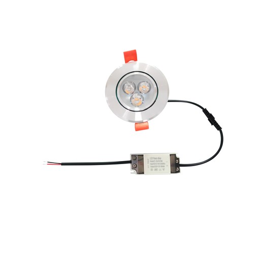 Spot encastrable 3W Ø8,4cm dimmable - 12V/24V, perçage : Ø7-8 cm, dimensions : Ø8,4 cm, 4 cm de haut