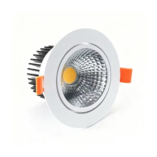 Spot encastrable 3W Ø8,5cm dimmable - 12V/24V, perçage : Ø7,5 cm, dimensions : Ø8,5 cm, bord blanc