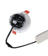 Spot encastrable 3W Ø8,5cm dimmable - Perçage : Ø7,5 cm, Dimensions : Ø8,5 cm, bord blanc