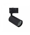 Spot sur rail triphasé 6W GU10 dimmable DimToWarm - Noir, 1800K-3000K, source lumineuse incluse