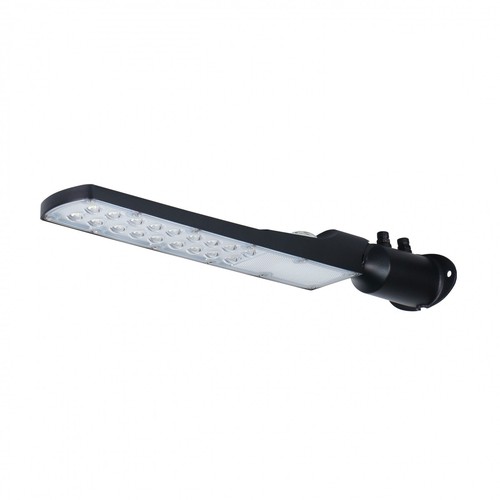 Lampe de rue LED crépusculaire 50W - Capteur crépusculaire, Ø60 mm, IP65, noir, 230V