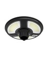 Lampe de jardin LED Solara 10W avec détecteur - IP65, 1500lm, noir, ronde, avec télécommande et minuterie
