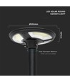 Lampe de jardin LED Solara 10W avec détecteur - IP65, 1500lm, noir, ronde, avec télécommande et minuterie