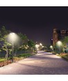 Vt-45w lampe de jardin LED 7,5W - solaire, ronde, avec capteur, télécommande RF, 6500K, IP65