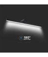 Applique miroir LED 10W - 153lm/W, IP65, aluminium noir, diffusion 180°