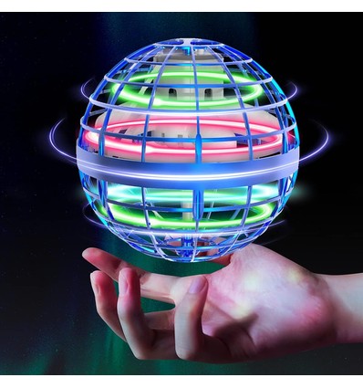 Hover Orb balle volante avec lumière RGB - Ø8,5 cm, bleu, parfait pour les enfants et les âmes d'enfant